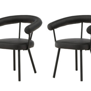 Västerås x Josefin Lustig – Chaise de salle à manger – Noir – 60 x 73 x 68 cm