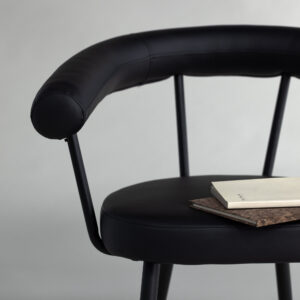 Västerås x Josefin Lustig – Chaise de salle à manger – Noir – 60 x 73 x 68 cm
