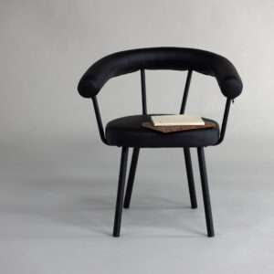 Västerås x Josefin Lustig – Chaise de salle à manger – Noir – 60 x 73 x 68 cm