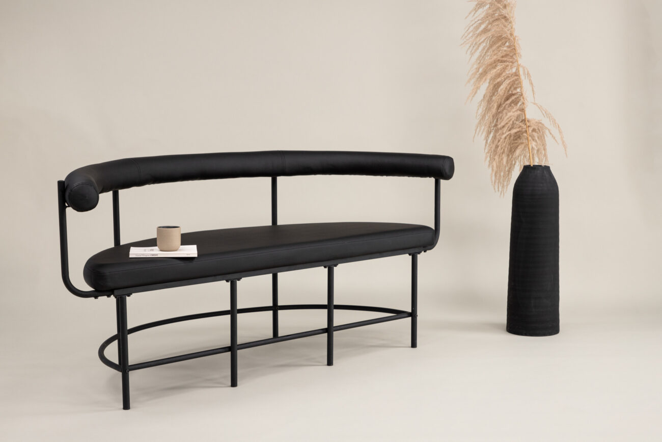Stallhagen – Bench Sofa – Noir – 51 x 75 x 165 cm