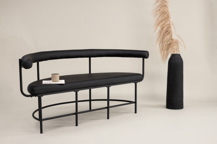 Stallhagen – Bench Sofa – Noir – 51 x 75 x 165 cm