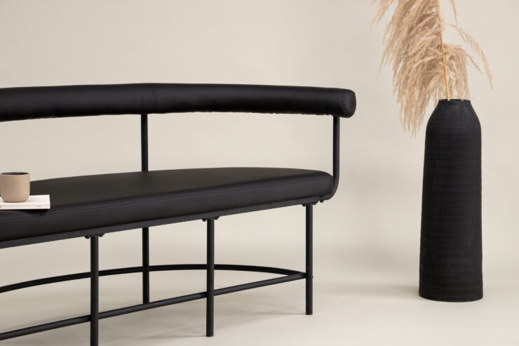 Stallhagen – Bench Sofa – Noir – 51 x 75 x 165 cm
