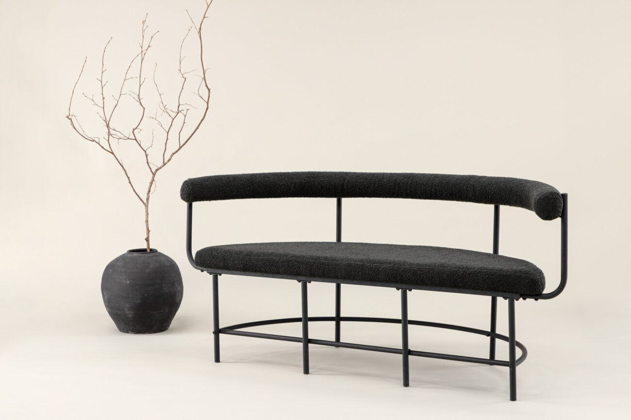 Stallhagen – Bench Sofa – Noir – 51 x 75 x 165 cm