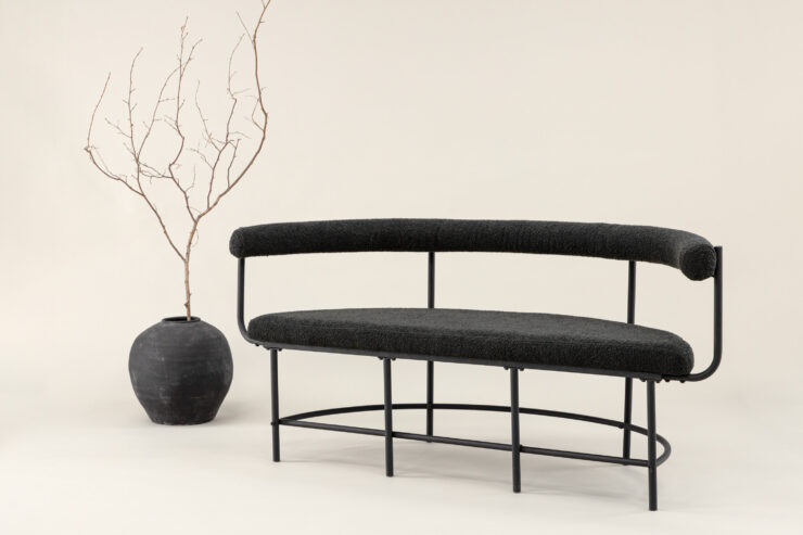 Stallhagen – Bench Sofa – Noir – 51 x 75 x 165 cm