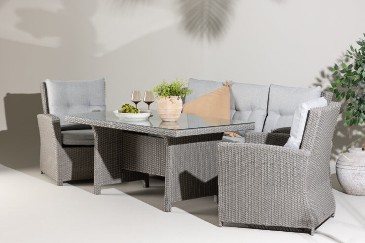 Brentwood – Salon canapé – Gris, Transparent