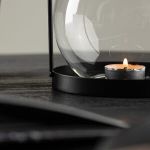 Flora – Accessoires maison – Noir, Transparent – ⌀22 cm