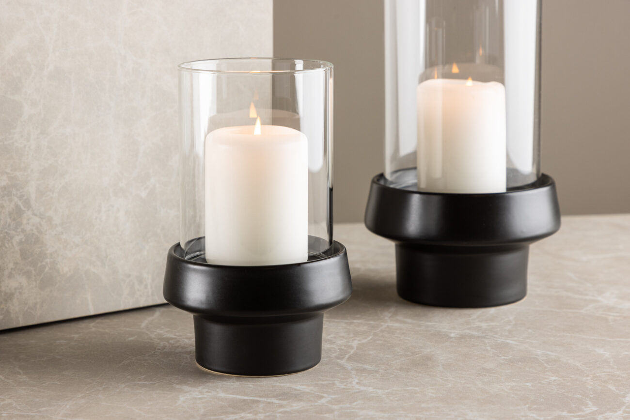Davida – Accessoires maison – Noir, Transparent – ⌀13 cm