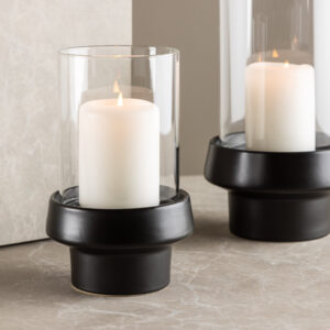 Davida – Accessoires maison – Noir, Transparent – ⌀13 cm