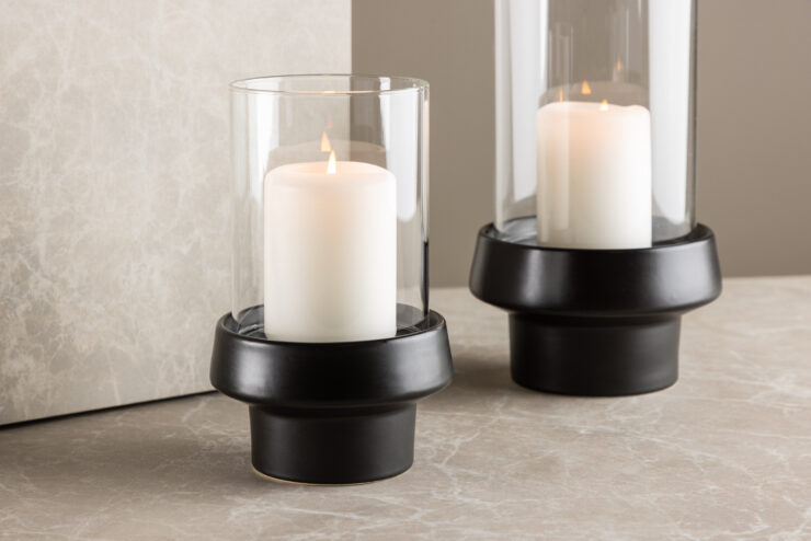 Davida – Accessoires maison – Noir, Transparent – ⌀13 cm