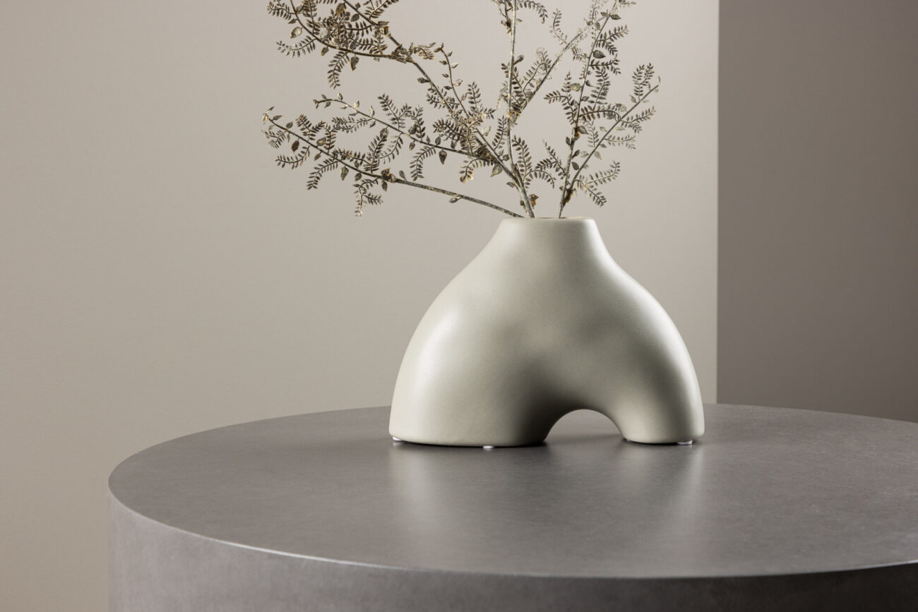 Kento – Accessoires maison – Gris clair – 15 x 21 x 8 cm