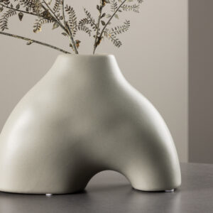 Kento – Accessoires maison – Gris clair – 15 x 21 x 8 cm