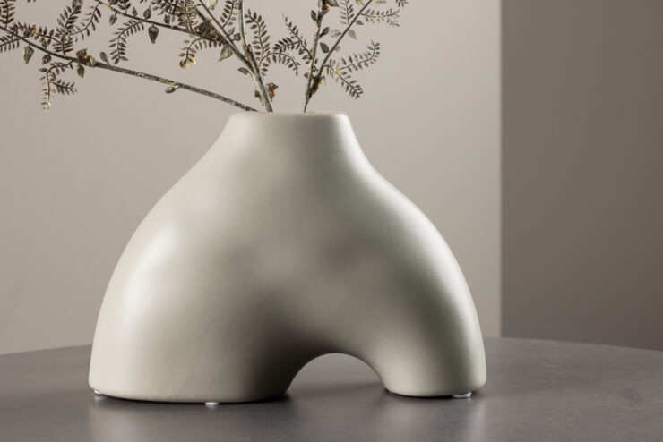 Kento – Accessoires maison – Gris clair – 15 x 21 x 8 cm