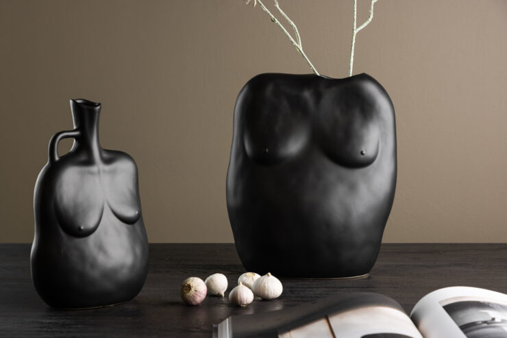 Romie – Accessoires maison – Noir – 28 x 24 x 14 cm