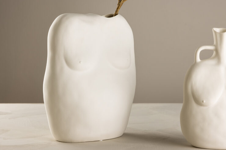 Romie – Accessoires maison – Blanc cassé – 28 x 24 x 14 cm