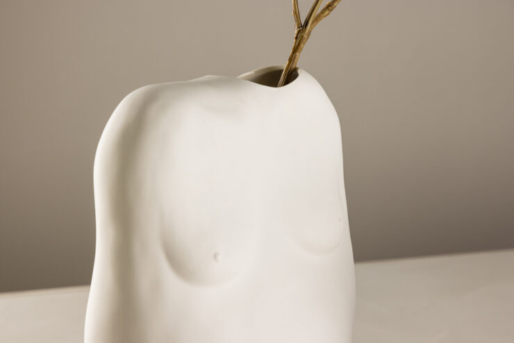 Romie – Accessoires maison – Blanc cassé – 28 x 24 x 14 cm