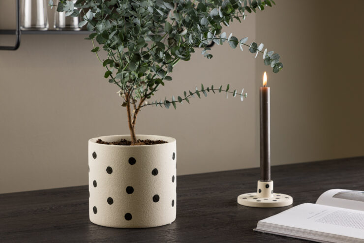 Sane – Accessoires maison – Noir, Blanc – ⌀18 cm