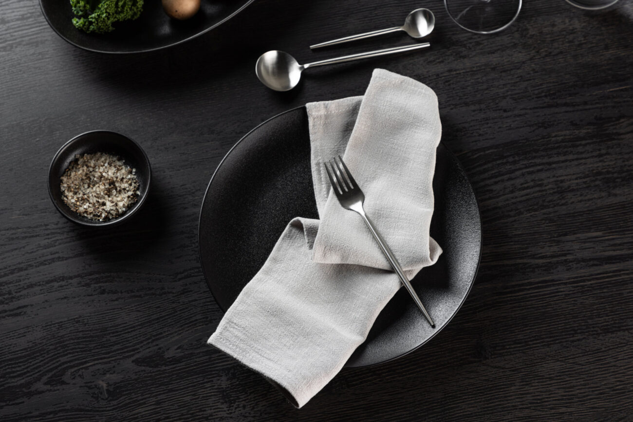 Bloria – Arts de la table – Gris clair – 40 x 40 cm