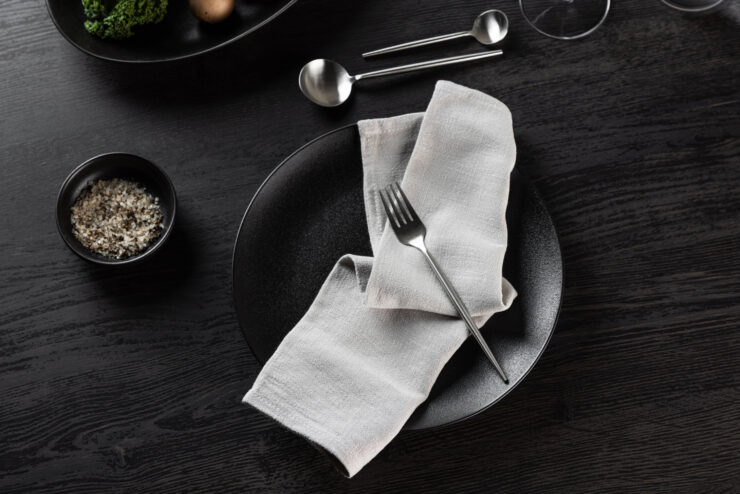 Bloria – Arts de la table – Gris clair – 40 x 40 cm