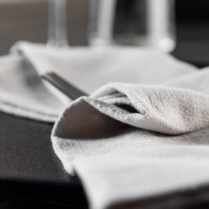 Bloria – Arts de la table – Gris clair – 40 x 40 cm