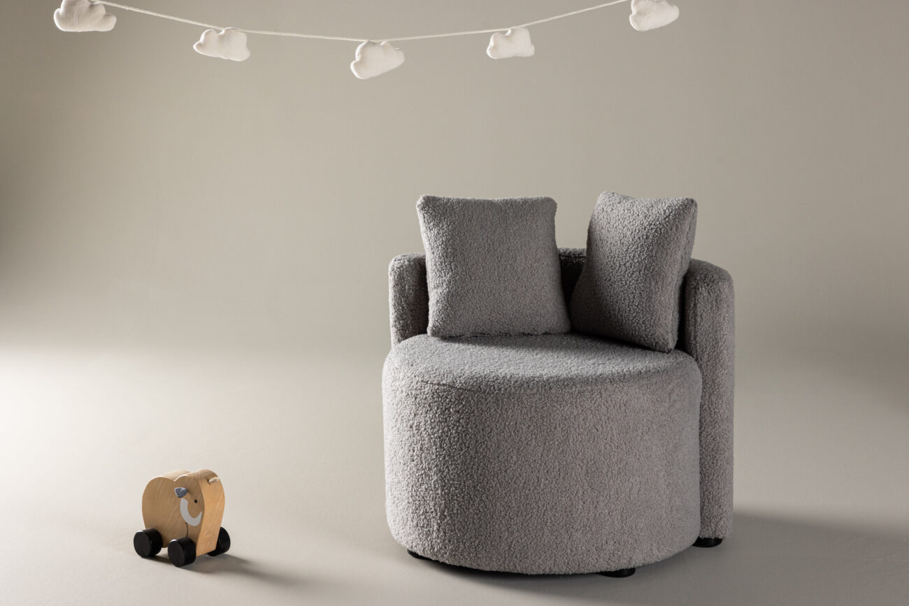 Kelso – Kids Sofa – Gris – 56 x 45 x 59 cm