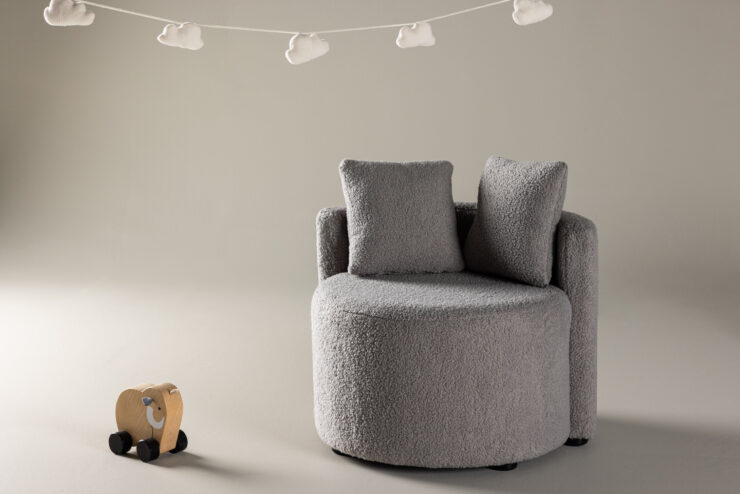 Kelso – Kids Sofa – Gris – 56 x 45 x 59 cm