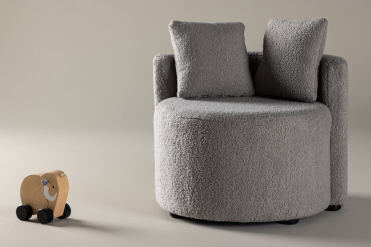Kelso – Kids Sofa – Gris – 56 x 45 x 59 cm