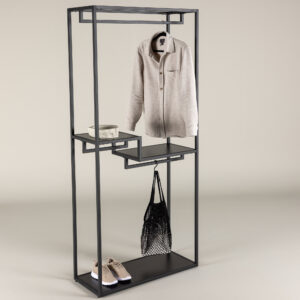 Staal – Porte-manteau – Noir – 35 x 188 x 85 cm