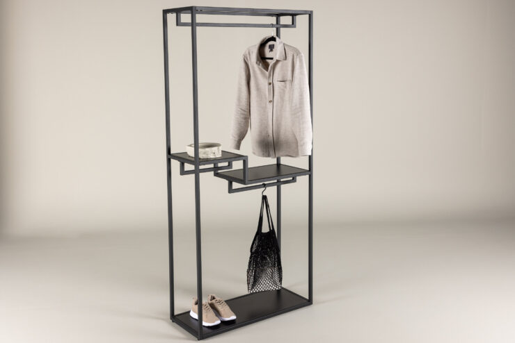 Staal – Porte-manteau – Noir – 35 x 188 x 85 cm