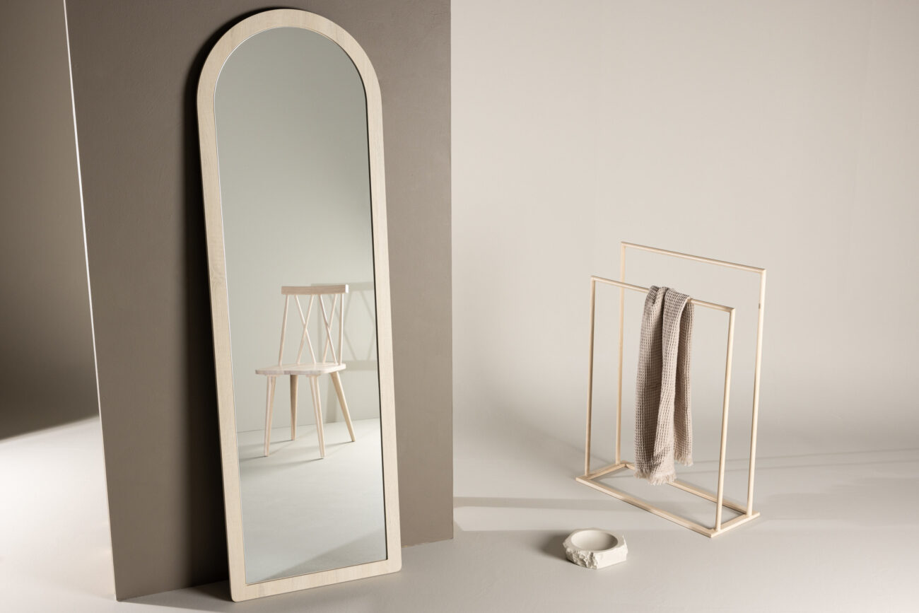 Memphis – Grand miroir – Blanchi – 3 x 193 x 60 cm