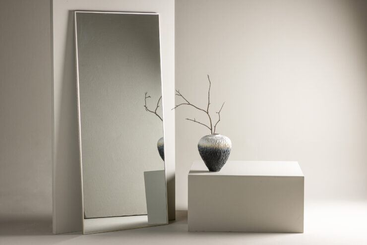 Orlando – Grand miroir – Beige, Argenté – 3 x 190 x 85 cm