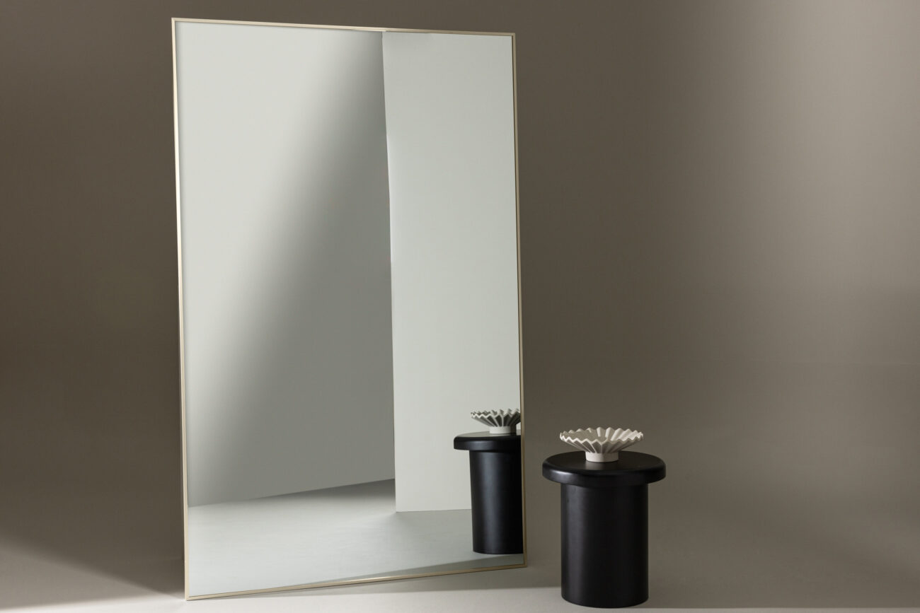 Orlando – Grand miroir – Beige, Argenté – 3 x 190 x 120 cm