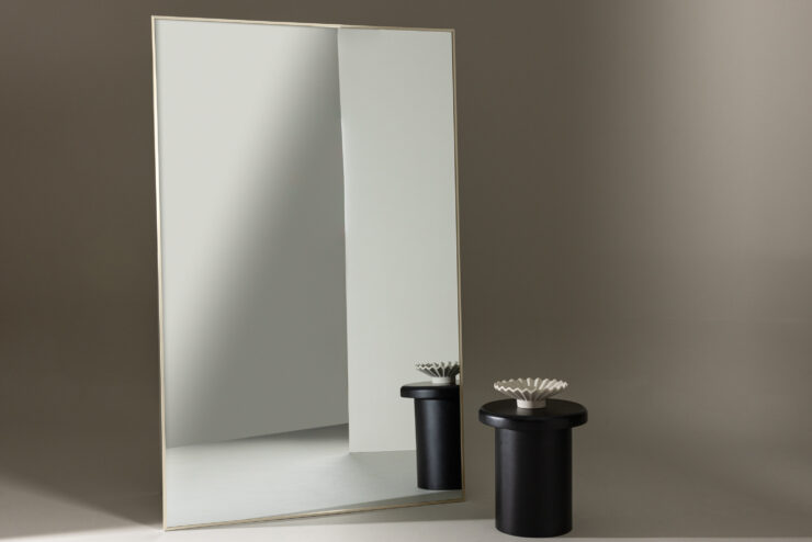 Orlando – Grand miroir – Beige, Argenté – 3 x 190 x 120 cm