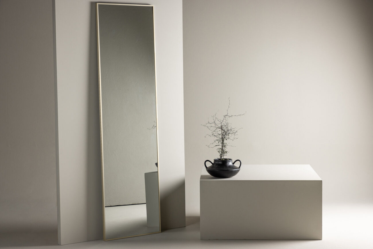 Orlando – Grand miroir – Beige, Argenté – 3 x 195 x 55 cm