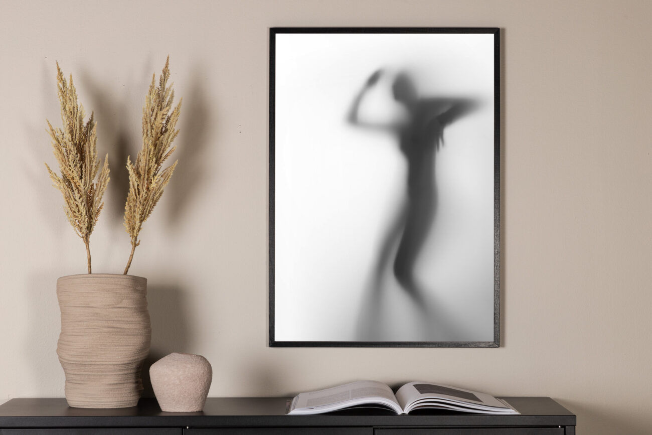Manshade – Décoration murale – Noir, Blanc, Gris – 40 x 30 cm