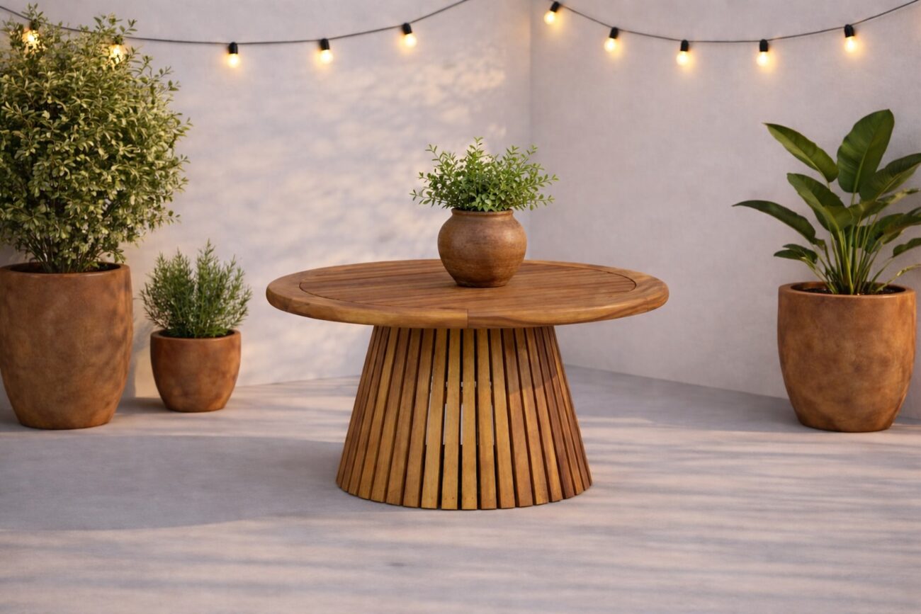 Lumpur – Table basse – Naturel – ⌀70 cm
