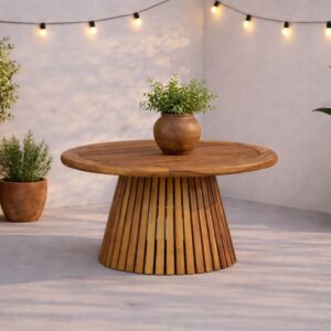 Lumpur – Table basse – Naturel – ⌀70 cm