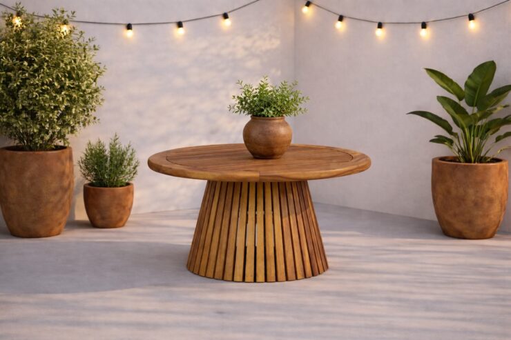 Lumpur – Table basse – Naturel – ⌀70 cm