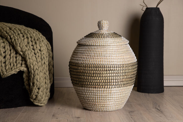 Chennai – Basket – Beige, Naturel – ⌀33 cm
