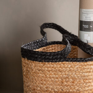 Pune – Basket – Noir, Naturel – ⌀35 cm