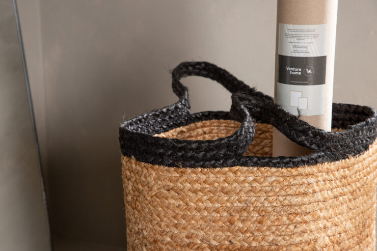 Pune – Basket – Noir, Naturel – ⌀35 cm