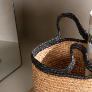 Pune – Basket – Noir, Naturel – ⌀35 cm