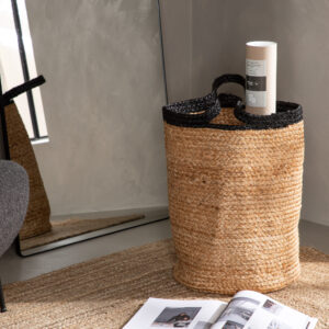 Pune – Basket – Noir, Naturel – ⌀35 cm
