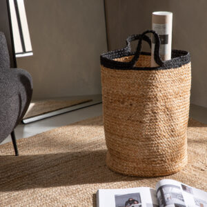 Pune – Basket – Noir, Naturel – ⌀35 cm
