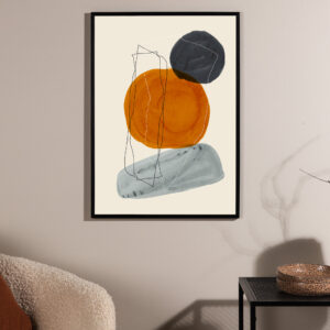 Stones – Décoration murale – Beige – 70 x 50 cm