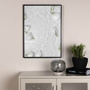 White Roses – Décoration murale – Blanc – 100 x 70 cm