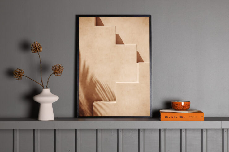 Stairs – Décoration murale – Beige – 70 x 50 cm