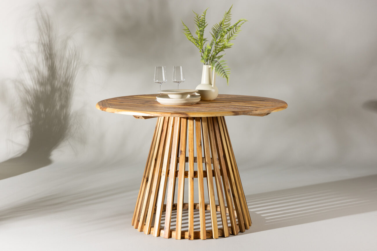 Lumpur – Table à manger ronde – Naturel – ⌀120 cm