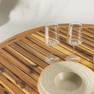 Lumpur – Table à manger ronde – Naturel – ⌀120 cm