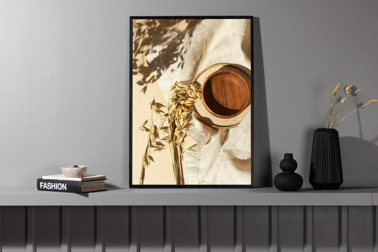 Brown Bowl – Décoration murale – Beige – 100 x 70 cm