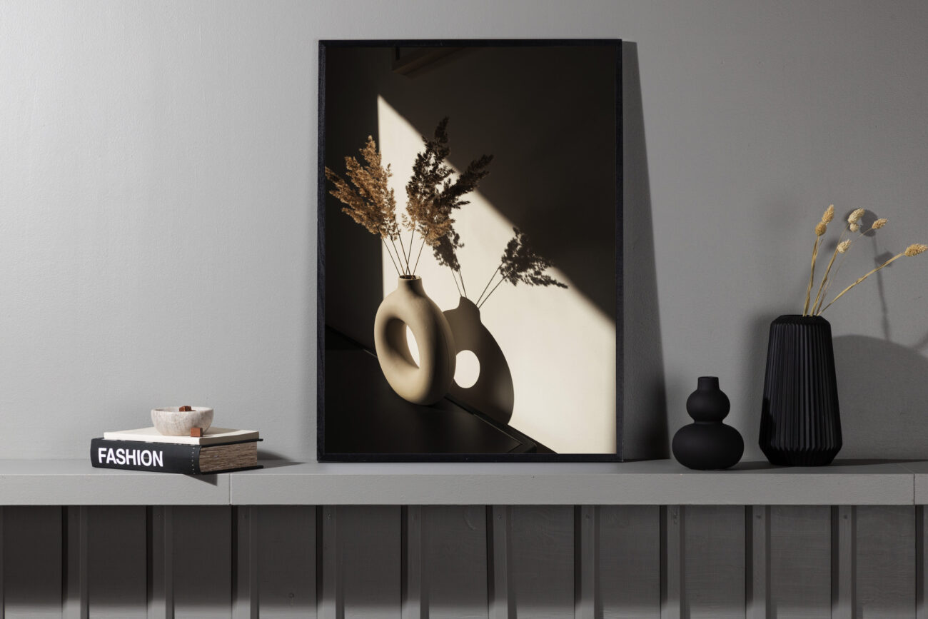 Vase – Décoration murale – Beige – 30 x 21 cm